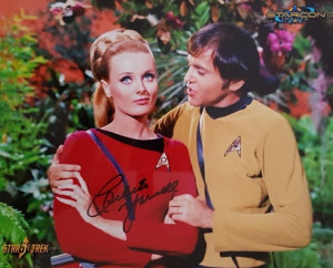 Autografo Celeste Yarnall Star Trek 2 Foto 20x25