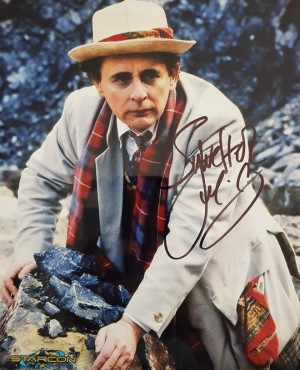 Autografo Sylvester McCoy Doctor Who Foto 20x25