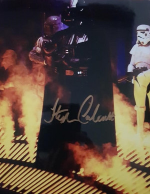 Autografo STEPHEN CALCUTT Star Wars Dath Vader 2 Foto 20x25 