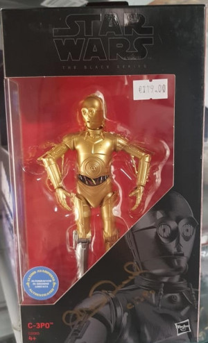 Autografo Anthony Daniels Star Wars C-3PO  Black Series figurine The Mandalorian 15 cm 