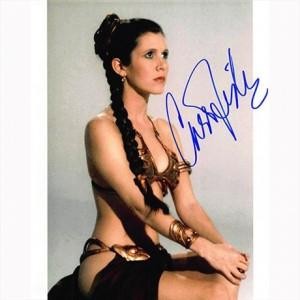 Autografo Star Wars Carrie Fisher  Foto 20x25