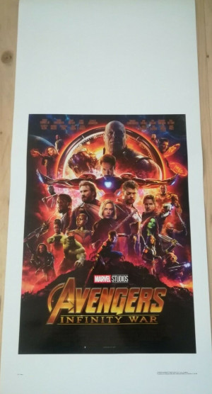 Avengers infinity war Locandina cm 33x70