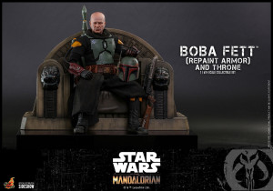  STAR WARS: the MANDALORIAN – BOBA FETT REPAINT ARMOR and THRONE 1/6 Action Figure 30 cm HOT TOYS