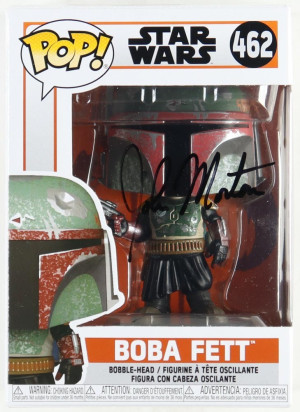 Autografo John Morton  "Star Wars" #462 Boba Fett Funko Pop! Bobble-Head Vinyl Figure