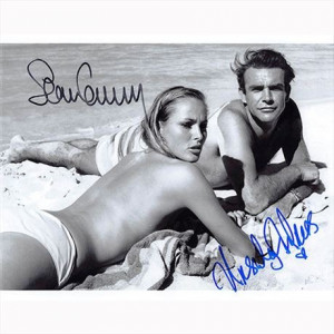 Autografo Sean Connery & Ursula Andress - James Bond bn Foto 20x25