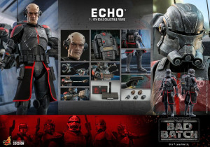PREORDINE HOT TOYS Star Wars The Bad Batch Action Figure 1/6 Echo 29 cm