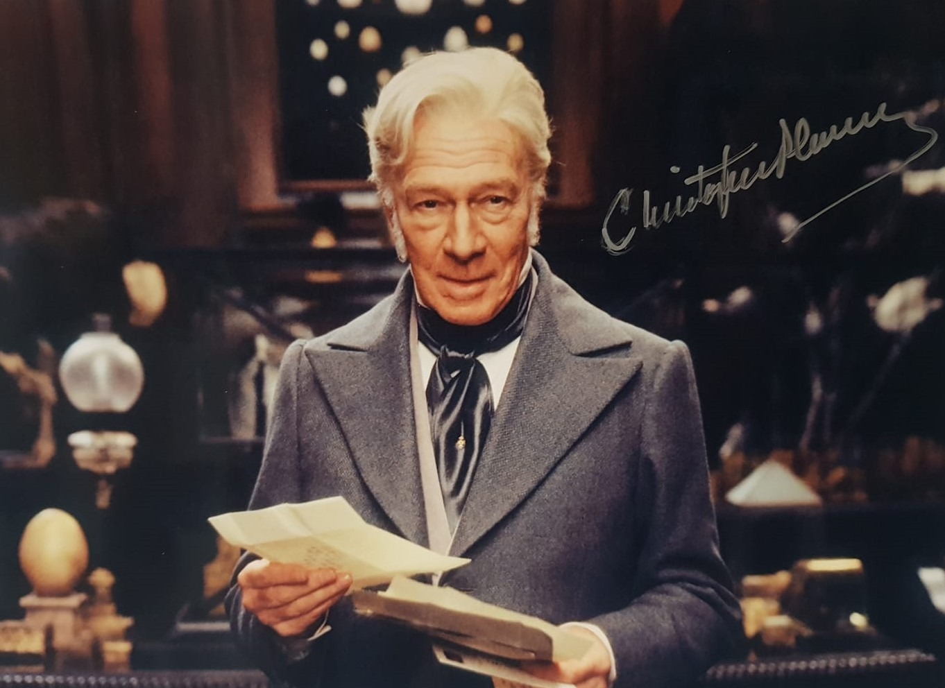 Autografo Christopher Plummer Foto 20x25
