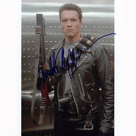 Autografo Arnold Schwarzenegger - Terminator Foto 20x25