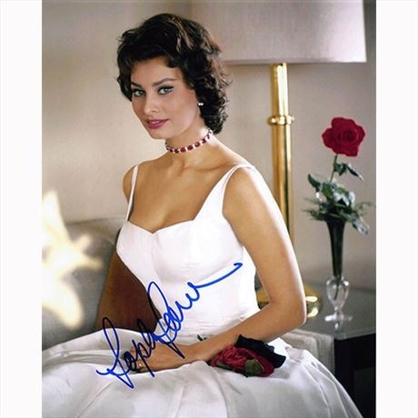 Autografo Sophia Loren 4 Foto 20X25