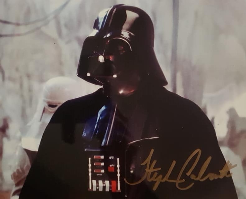 Autografo STEPHEN CALCUTT Star Wars Dath Vader 3 Foto 20x25 