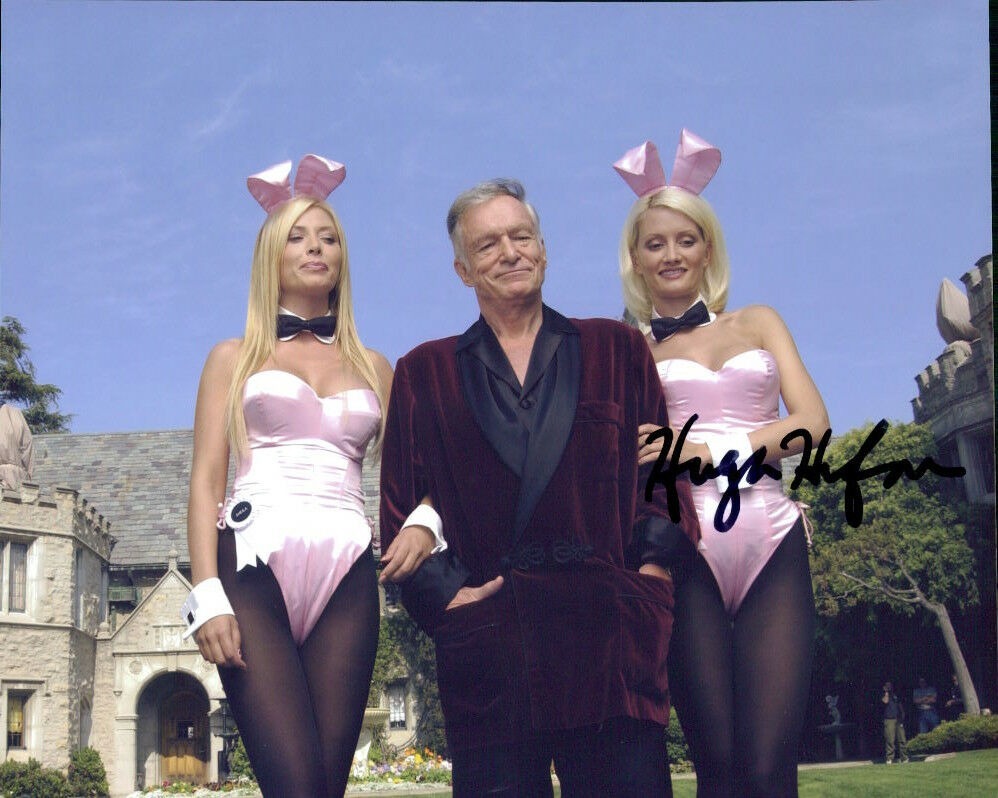 Autografo Hugh Hefner Foto 20x25