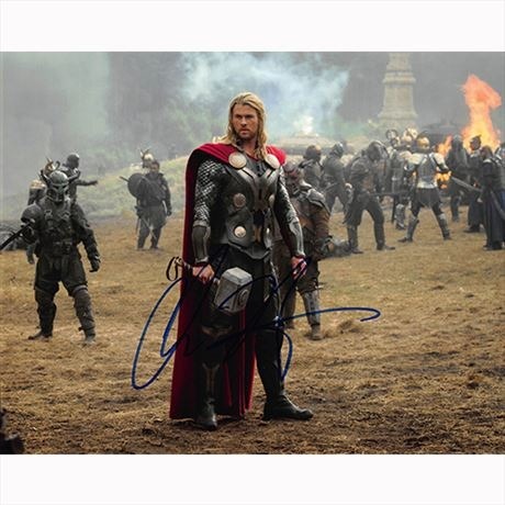 Autografo Chris Hemsworth - Thor The Dark World Foto 20x25