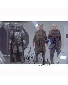 Autografo The Mandalorian Cast di 3 Foto 20x25