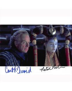 Autografo Natalie Portman & Ian McDiarmid - Star Wars Foto 20x25