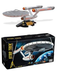 Star Trek USS Enterprise 1701 Enerterprise Mega Bloks Boxed Blocks Nuovo