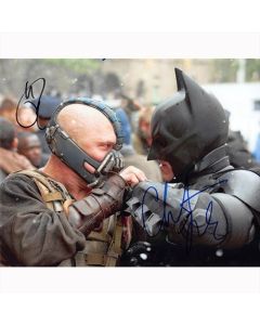 Autografo Christian Bale & Tom Hardy - Il Cavaliere Oscuro Il Ritorno Foto 20x25