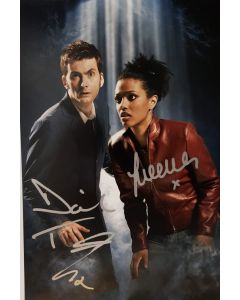 Autografo David Tennant & Freema Agyeman - Doctor Who  Foto 20x25