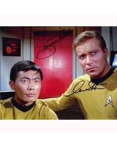 Autografo William Shatner e George Takei - Star Trek Foto 20x25