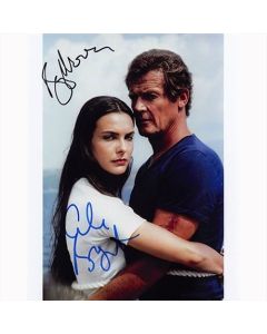 Autografo Roger Moore & Carole Bouquet - 007 James Bond Foto 20x25
