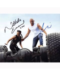 Autografo Vin Diesel & Nathalie Emmanuel - Fast & Furious 9 Foto 20x25