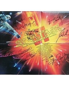 Star Trek VI: Shatner & Nichols & Takei & Koenig & Meyer handsigned A1 movie poster in-person