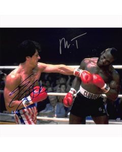 AUTOGRAFO Sylvester Stallone & Mr.T - Rocky Foto 20x25