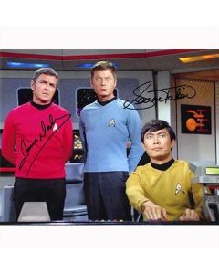 Autografo George Takei & James Doohan - Star Trek Foto 20x25