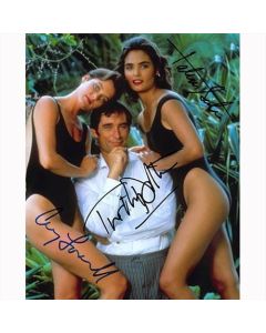 Autografo Cast 3 Actors 007 James Bond Foto 20x25