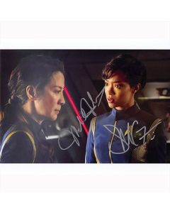Autografo Sonequa Martin-Green & Michelle Yeoh -2- Star Trek Foto 20x25