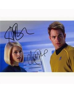 Autografo Chris Pine & Alice Eve - Star Trek Foto 20x25