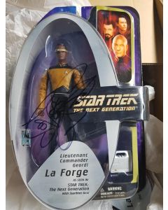 Autografo LeVar Burton Star Trek TNG Geordi La Forge Action Figure