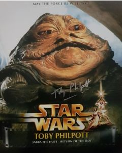 Autografo Toby Philpott Star Wars Jabba 5 Foto 20x25: 