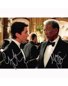Autografo Christian Bale & Morgan Freeman - Batman Begins Foto 20x25