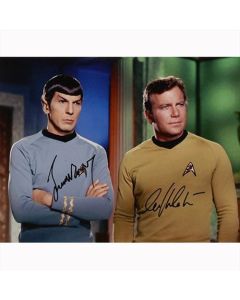 Autografo William Shatner - Leonard Nimoy - Star Trek Foto 28x35