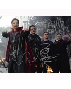 Autografo Cast 4 Avengers Infinity War Foto 20x25