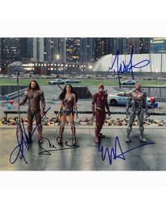 AUTOGRAFO Justice League Cast da 4 Foto 20x25