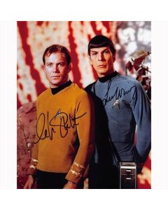Autografo William Shatner - Leonard Nimoy - Star Trek 3 Foto 20x25