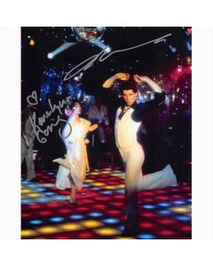 Autografo John Travolta & Karen Lynn Gorney 2- Saturday Night Fever Foto 20x25