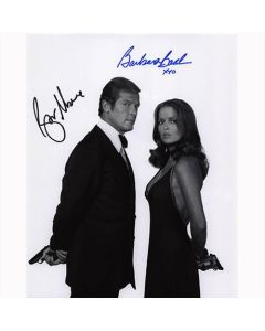 Autografo Roger Moore & Barbara Bach - James Bond Foto 20x25