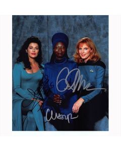 Autografo Star Trek The Next Generation Cast 3 Attrici Foto 20x25