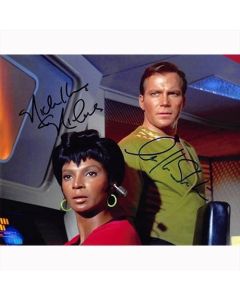 Autografo William Shatner & Nichelle Nichols -2  Star Trek Foto 20x25.