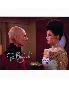 Autografo Patrick Stewart & Famke Janssen - Star Trek Foto 20x25