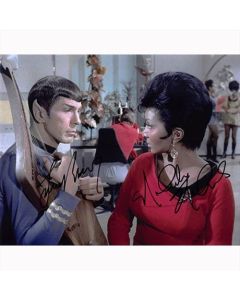Autografo Leonard Nimoy & Nichelle Nichols - Star Trek Foto 20x25