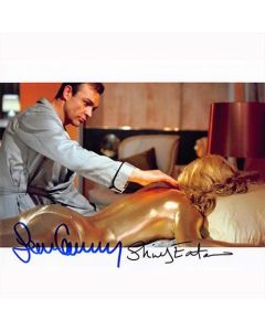 Autografo Sean Connery & Shirley Eaton - James Bond Foto 20x25