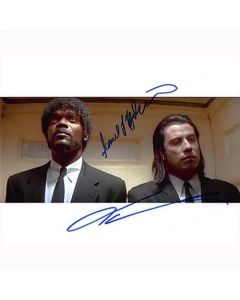 Autografo John Travolta & Samuel L. Jackson 2- Pulp Fiction Foto 20x25