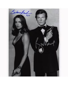 Autografo Roger Moore & Barbara Bach - James Bond 3 Foto 20x25: