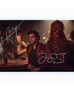 Autografo Alden Ehrenreich & Joonas Suotamo - Star Wars Solo Foto 20x25