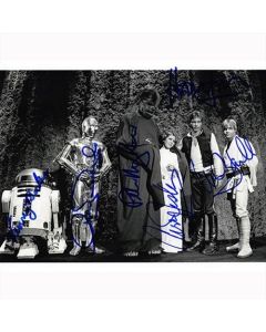 Autografo Star Wars -  6 del Cast   -B/N-  Foto 20x25