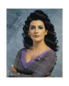 Autografo Marina Sirtis Star Trek TNG 2 Foto 20x25