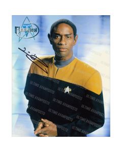 Autografo Tim Russ Star Trek Voyager 2 Foto 20x25
